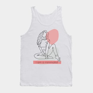 Cute Minimal Design "I Am a Minimalist" Tank Top